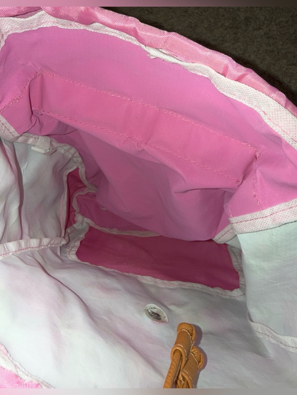 Floral Pink Roses Canvas Backpack - Picture 2 of 2